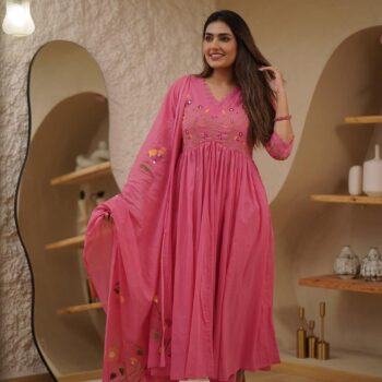Pure Cotton Kurta and pants with dupatta