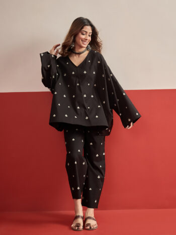 BLACK CARDS PRINT BOHO TOP BOTTOM SET