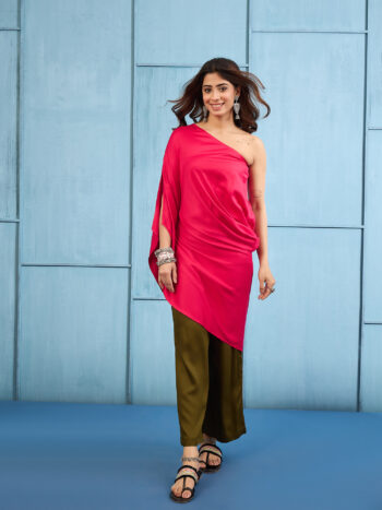 CHERRY PINK STYLISH TOP & BOTTOM