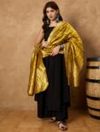 D79 MUSTARD DIAMOND BANARASI DUPATTA