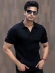 MN24-POLO-HS-BLACK-RIPPED-KNIT_1
