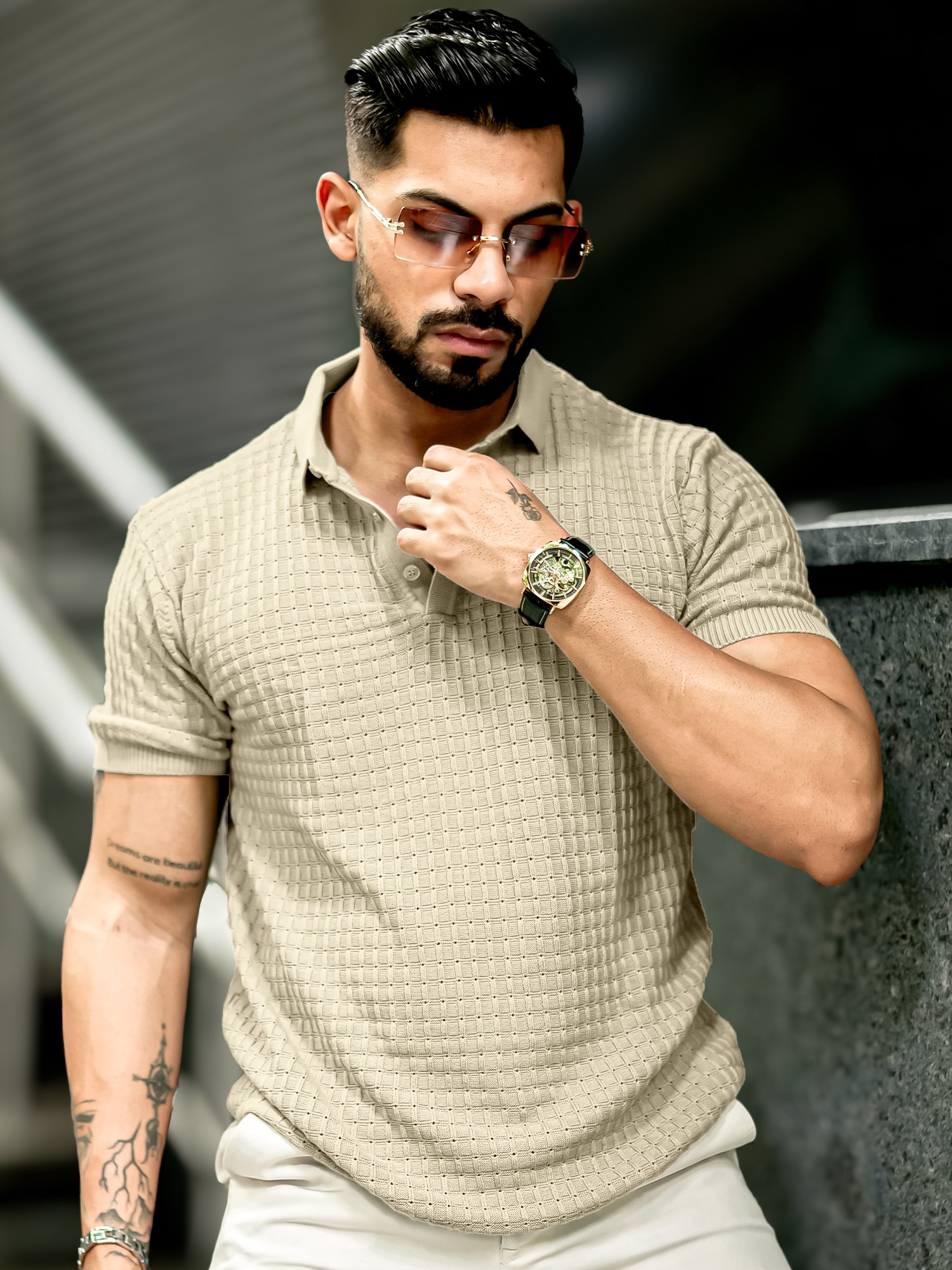 MN24-POLO-HS-FLTKNIT-BEG-CHECKD-KNIT_2
