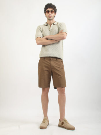 Maniac Men Textured Polo Neck Half Sleeve Biscuit Green Polo T-Shirt