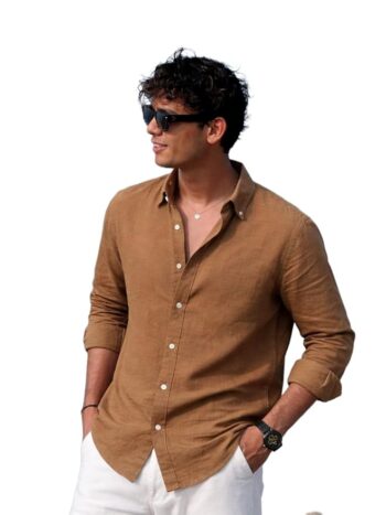 Rigo Men’s Solid Cotton Shirt for Men | Button Down Collar | Full Sleeve Regular Fit Casual Formal Shirt