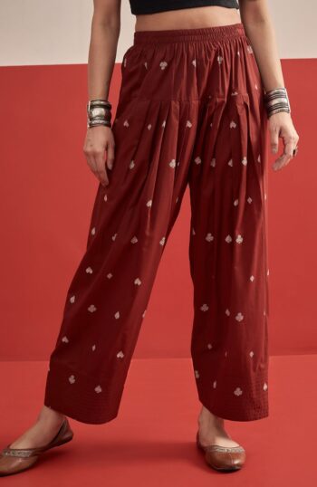 Barn Red Cards Print Salwar