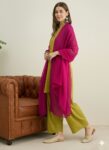 LEMON SALWAR KURTA SET D118 DUPATTA