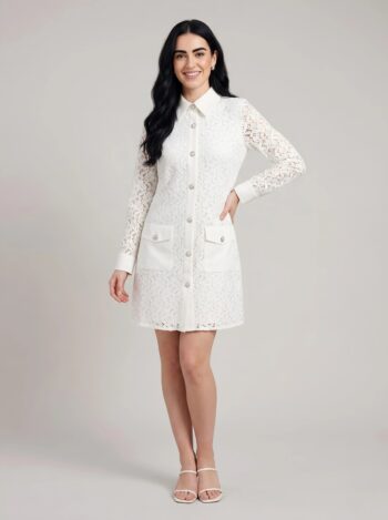 White Lace Classic Dress