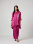 Barara Pink Embroidered Cord Set