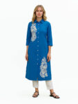 Barara Women’s Embroidered Blue Shirt Kurta