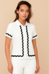 Zigzag Contrast Designer Shirt