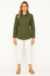 House OF S Women’s Olive Green Formal Shirt