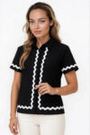 Zigzag Contrast Designer Shirt