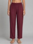 Barara Maroon Cotton Pant