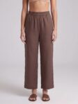 Barara Dark Brown Cotton Pant