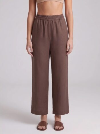 Barara Dark Brown Cotton Pant