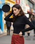 Rigo Women Colorblock Full Sleeves Crop Top