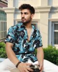 Men Printed Cut Away Collar Multicolor Casual Shirt